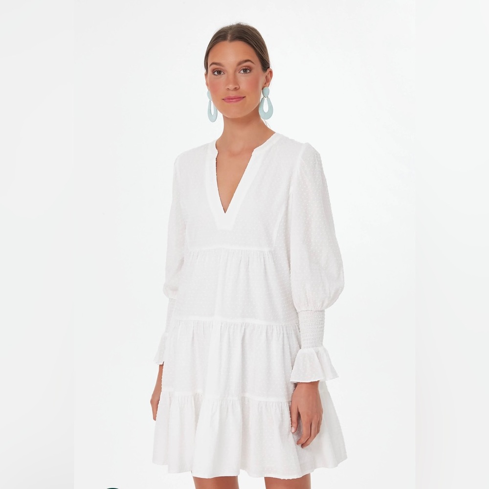 NWT Tuckernuck Pomander Place White Swiss Dot Kenzo Dress, XS